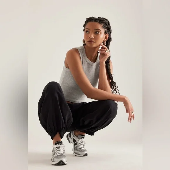 Anthropologie Pieced Black Lace Joggers Size S NWT - Picture 3 of 16